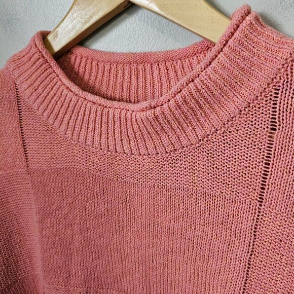 NWT FREE PEOPLE BEACH CORAL/CORA CREW NECK PULLOVER SWEATER COTTON SIZE SMALL - Picture 6 of 16